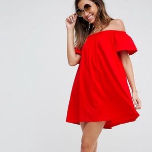 Off the shoulder boho swing dress